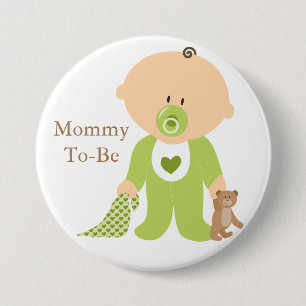 Mama-werden-grün-Baby-Button Button