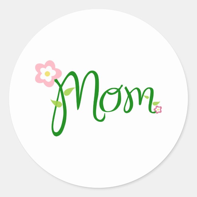 Mama White Runder Aufkleber (Vorderseite)