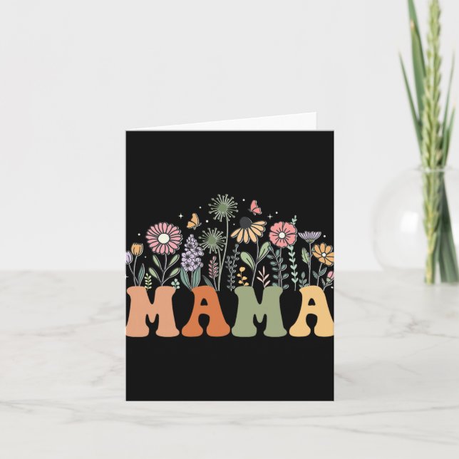 Mama Wildflower Floral Birthday Baby Shower New Ma Karte (Vorderseite)