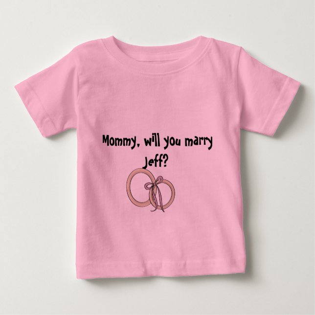 Mama willst du ihn heiraten? baby t-shirt (Vorderseite)