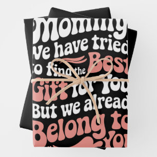 Mama, wir haben versucht, das beste Geschenk für d Geschenkpapier Set