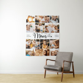  Mama Wir Liebe Sie hören Moderne FotoCollage Wandteppich