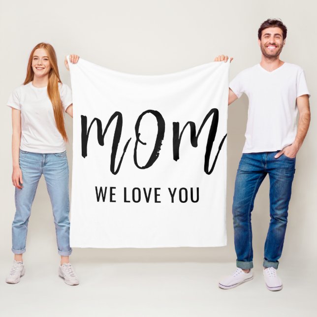 Mama Wir Liebe Sie Mütter Tag Foto Fleecedecke (Beispiel)