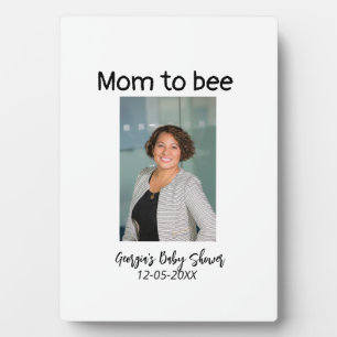 Mama wird Biene Foto Name Baby Shower Datum Fotoplatte