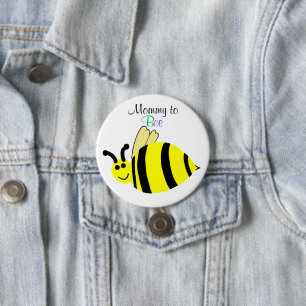 Mama wird Biene Süße gelbe Hummel Schwangerschafts Button