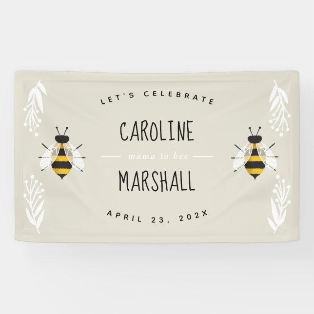 Mama wird neutrales Baby Duwer Sign Banner Zeichen (Horizontal)