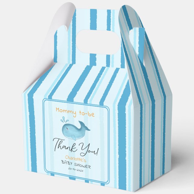 Mama wird süße Wal Baby-Party Geschenkschachtel (Vorderseite)