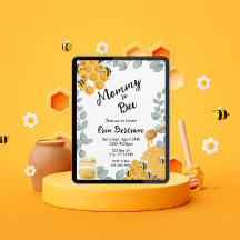Mama wird zur Biene Baby Shower Einladung