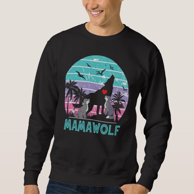 Mama Wolf Mutter von Wolfs Ideen für Mama Mutter Sweatshirt (Vorderseite)