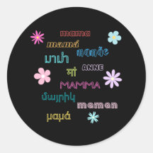 Mama Word in verschiedenen Sprachen International
