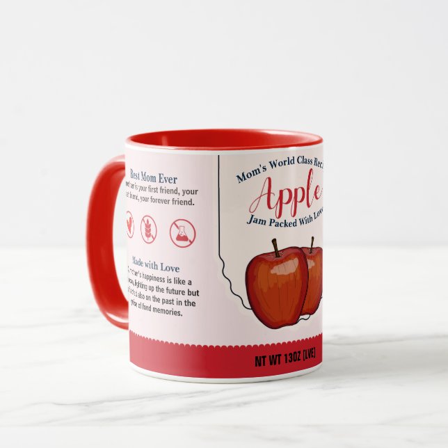Mama World Class Apple Liebe Jam Tasse (Vorderseite Links)
