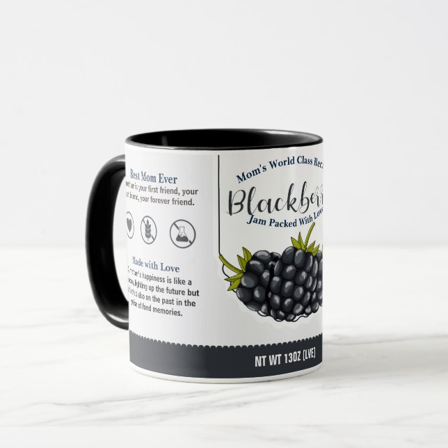 Mama World Class BlackBerry Liebe Jam Tasse (Vorderseite Links)