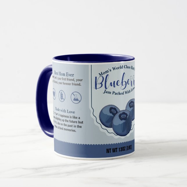 Mama World Class Blueberry Liebe Jam Tasse (Vorderseite Links)