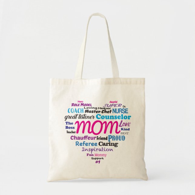 Mama, Wort-Herz - Tragetasche (Vorne)