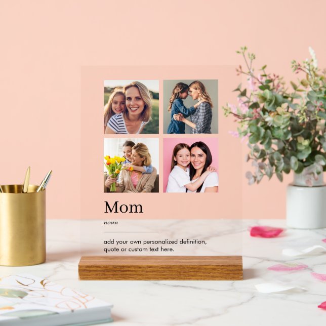 Mama Wörterbuch - Definition - FotoCollage Acrylschild (Hochzeit)