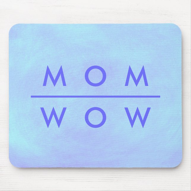 Mama Wow, bläuliche Mücken Mousepad (Vorne)