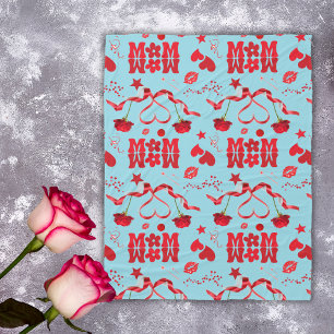 MAMA/WOW: Eine Liebe in Rot auf Blau   Fleecedecke