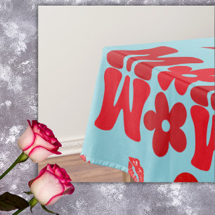 MAMA/WOW: Eine Liebe in Rot auf Blau Tischdecke
