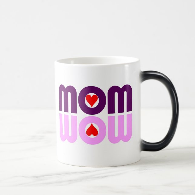 MAMA wow Herz-Reflexions-Kaffee-Tasse Verwandlungstasse (Rechts)