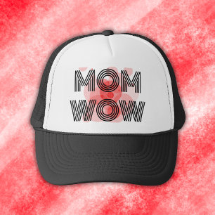 MAMA WOW schwarz auf rot   Truckerkappe