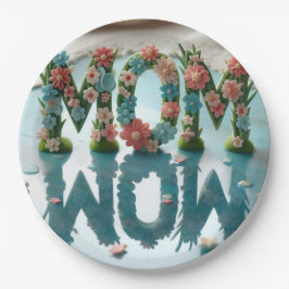 Mama Wow Verziert Floral Pappteller