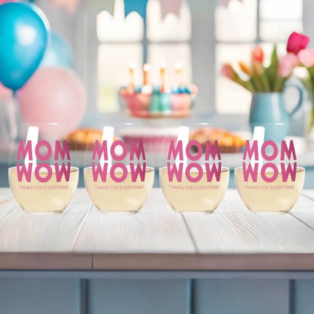 Mama, Wow! Weinglas Ohne Stiel (Insitu (Baby Party))