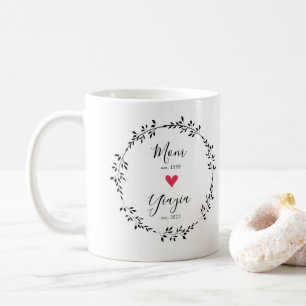 Mama   Yiayia Jahr Osten. Herz Kaffeetasse