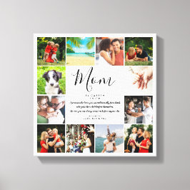 Mama Zitat Elegantes Script 12 FotoCollage Leinwanddruck