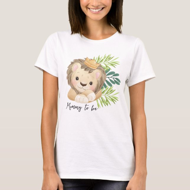 Mama zu Baby Löwe King Safari Tiere T-Shirt (Vorderseite)