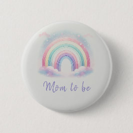 Mama-zu-be-Taste bei Pastel-Regenbogen - Personali Button