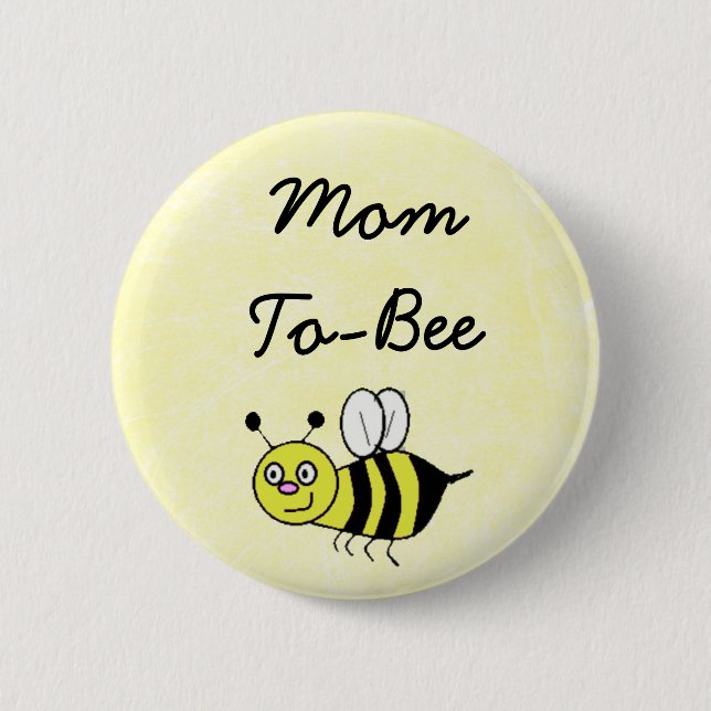 Mama-zu-Bee-Baby-Dusche MOMY-Button Button (Vorderseite)