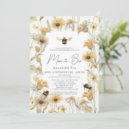 Mama zu Bee Chamomile Daisies Drive-by-Baby-Dusche Einladung