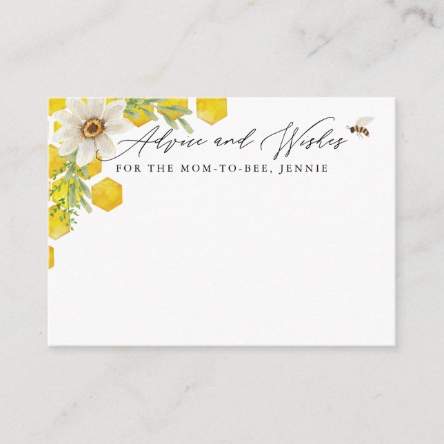 Mama-zu-Bee-Personalisierte Beratung und Wunschkar Hinweiskarte (Vorderseite)