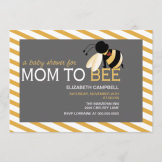 Mama-zu-BIENE Babyparty-Einladung - Bienenwabe Einladung