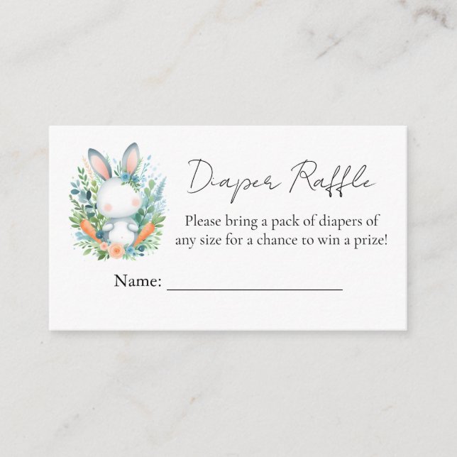 Mama zu Ear Hop Blue Pink Bunny Baby Dusche Begleitkarte (Vorderseite)