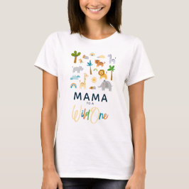 Mama zu einer Safari-Jungle-Babydusche T-Shirt