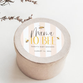Mama zu Honey Gender Neutral Baby Shower Runder Aufkleber