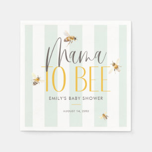 Mama zu Honey Green Baby Shower Serviette