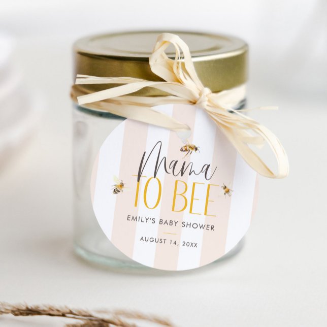 Mama zu Honey Neutral Baby Shower Geschenkanhänger (Von Creator hochgeladen)