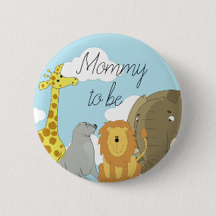 Mama zu Jungle Animals Baby Showroom Button