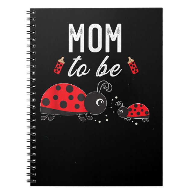 Mama zu Ladybug Babydusche Ladybug Mama Notizblock (Vorderseite)