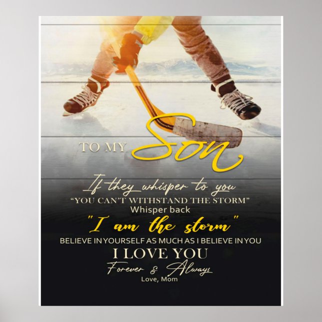 Mama zu meinem Sohn Geschenk, Geschenkidee Son Bir Poster (Vorne)