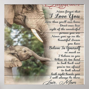 Mama zu meinem Tochter-Brief, Geburtstagsgeschenk Poster