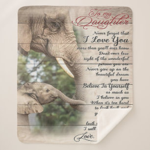 Mama zu meinem Tochter-Brief, Geburtstagsgeschenk  Sherpadecke