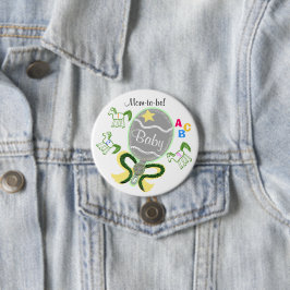 Mama zu sein Gelbsternpferde Rattle Baby Dusche Button