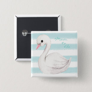 Mama zu Typografie Blue Stripe Boy Dusche Button