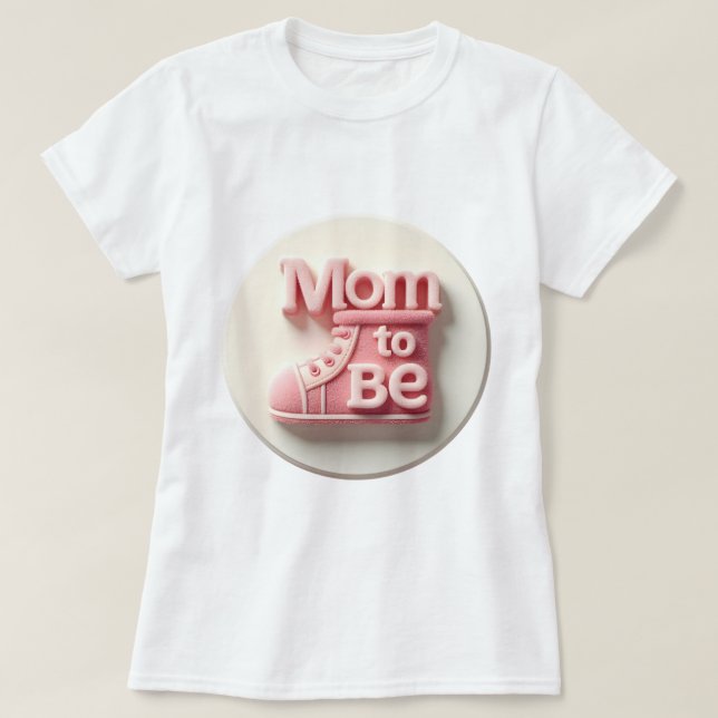 Mama zu verkünden - Niedliches Babybootdesign T-Shirt (Design vorne)