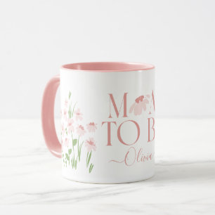 Mama zu werden blühende Babydusche neues Baby pink Tasse