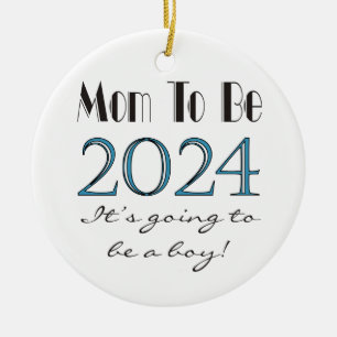Mama zum Baby Boy 2024 Ornament