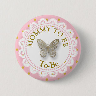 Mama, zum Baby-Duschen-Rosa u. Button